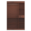 Three Door Wardrobe with Mirror in Amber with Urban Teak Finish