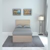 Engineered Wood Single Bed with Box Storage | Wooden Bed for Kidroom Bedroom | Beige