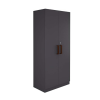 Engineered Wood Double Door Wardrobe | Finish Color - Slate Grey