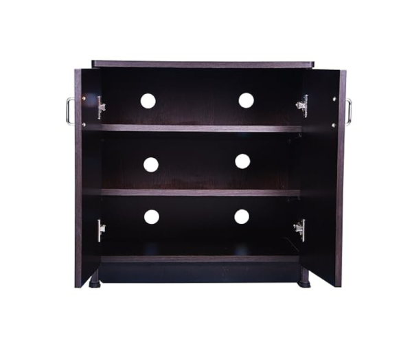 Engineered Wood Shoe Rack in Dark Brown Color