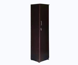 Single Door Engineered Wood Wardrobe in Black Color