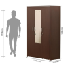 Three Door Wardrobe | Dark Finish