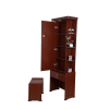 Maroon Wooden Dressing Table with Light and Stool | Contemporary Style