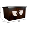Wood Finish Office Desk with Drawers and Storage | White and Black