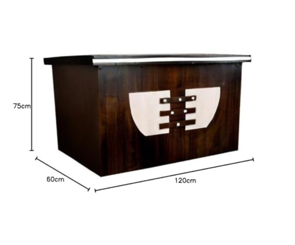 Wood Finish Office Desk with Drawers and Storage | White and Black