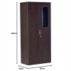 Double Door Engineered Wood Wardrobe with Mirror | Dark Wenge | Matte Finish