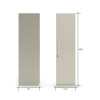 Engineered Wood Single Door High Glossy Wardrobe With Extra Multiple Removable Shelves | For Storage