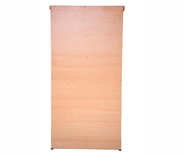 Double Door Wardrobe With Drawers In Beige Color | Wood