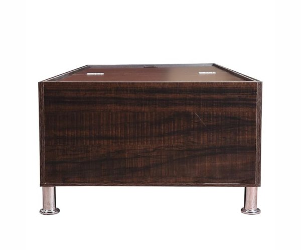 Wooden Orchid Dark Glossy Single Bed | Brown | Standard Size