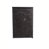 Wood Double Door Wardrobe 3 Feet | Black Textured