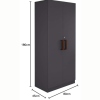 Premium Double Door Wardrobe in Grey Finished for Bedroom