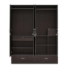 Four Door in New Wenge Color Finish for Bedroom with One Mirror Inserted | Engineered Wood