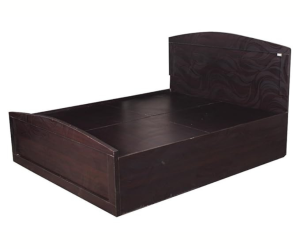 Black Queen Size Textured Bed with Storage
