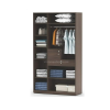 Three Door Wardrobe Without Mirror | Engineered Wood | Brown