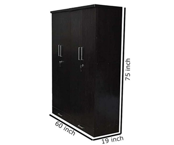 Leaf Textured Four Door Wardrobe