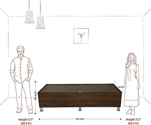 Wood Sofa | Diwan | Single Bed with Storage | Brown