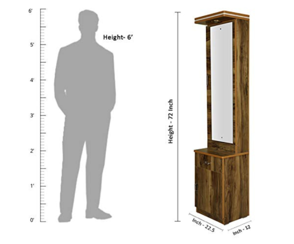 4 Wooden Tigress Teak Dressing Table Dresser | Brown | Big One