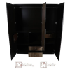Wood Wardrobe Brown Three door