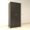 Premium Engineered Wood Double Door Wardrobe | Finish – Natural Wenge