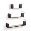 U Shaped Floatingwall Shelves | Set of 3