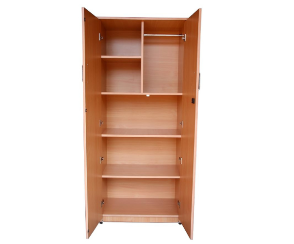 Double Door Wardrobe | Almirah | Bedroom Cupboard in Beige Color