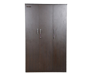 Engineered Wood Three Door Wardrobe | Brown