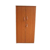 Engineered Wood Double Door Wardrobe 5 feet | Teak Wood Color Textured