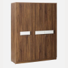 Engineered Wood Three Door Wardrobe | With Drawer And Shelves