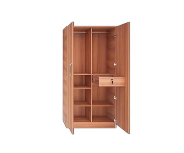 Double Door Wardrobe in Light Brown color