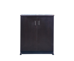 Engineered Wood Shoe Rack in Dark Brown Color