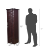 Engineered Wood Single Door Wardrobe in Brown Color