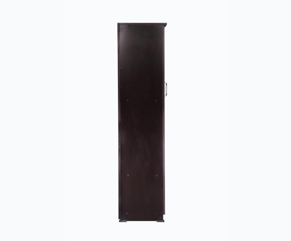 Single Door Engineered Wood Wardrobe in Black Color