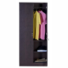 Double Door Engineered Wood Wardrobe with Mirror | Dark Wenge | Matte Finish
