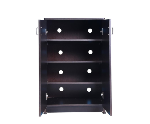 Standing Shoe Rack With 4 Steps | Black | Multi-Ply | Particle Board