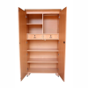 Double Door Wardrobe With Drawers In Beige Color | Wood