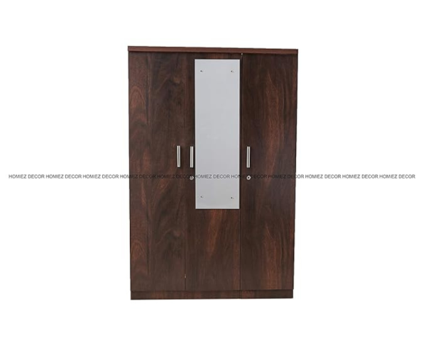 Three Door Wardrobe in Walnut Finish