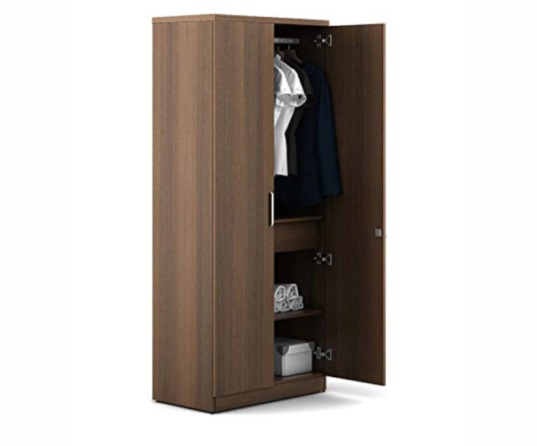 Beloved Double Door Wardrobe in Bronze Walnut Finish
