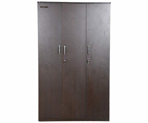 Engineered Wood Three Door Wardrobe | Walnut Finish