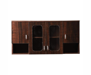 Wooden Orchid Dark Glossy 4 Door Modular Kitchen Cabinet | Brown