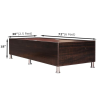 Wooden Orchid Dark Glossy Single Bed | Brown | Standard Size