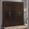 Engineered Wood Four Door Wardrobe With Drawers And Multiple Shelves For Bedroom