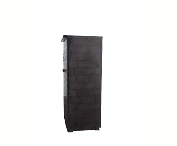 Wood Double Door Wardrobe 3 Feet | Black Textured