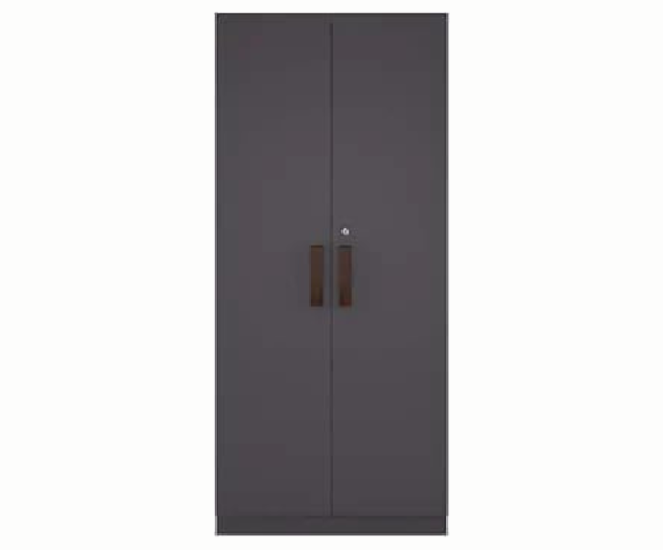 Premium Double Door Wardrobe in Grey Finished for Bedroom
