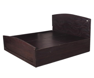 Black King Size Textured Bed with Storage