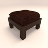 Stylish 4 Stool Centre Table with Dark Brown Cushions