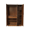 Three Door Wardrobe Without Mirror | Brown | Engineered Wood