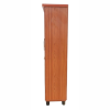 5 Double Door Wardrobe | Wooden Almirah Cabinet in Teak Color
