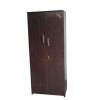 Double Door Engineered Wood Wardrobe | Black Textured