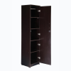 Single Door Engineered Wood Wardrobe in Black Color