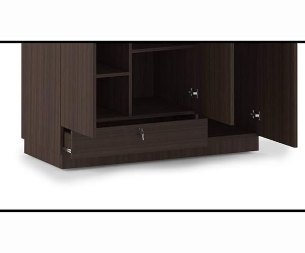 Three Door Particle Board Wardrobe | Wenge